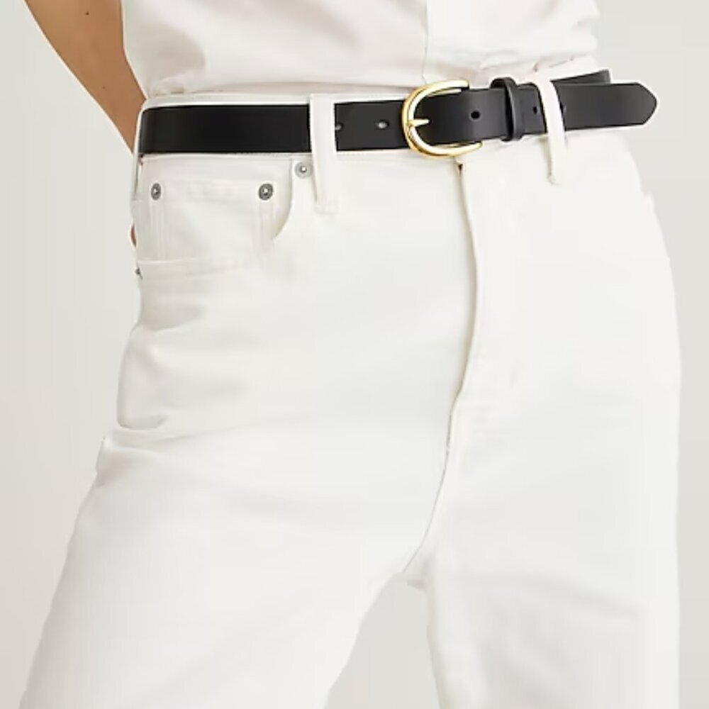 J. Crew Classic Straight Leg High Rise Jeans White Size 28 NWT - Picture 2 of 8